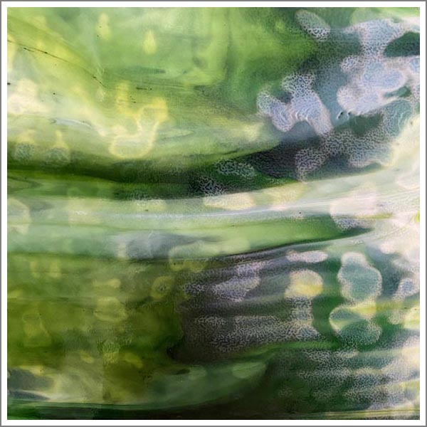 Iridescent Fused Glass Rectangular Sushi Platter and Sauce Dishes  Double Thick Glass  Pale Green